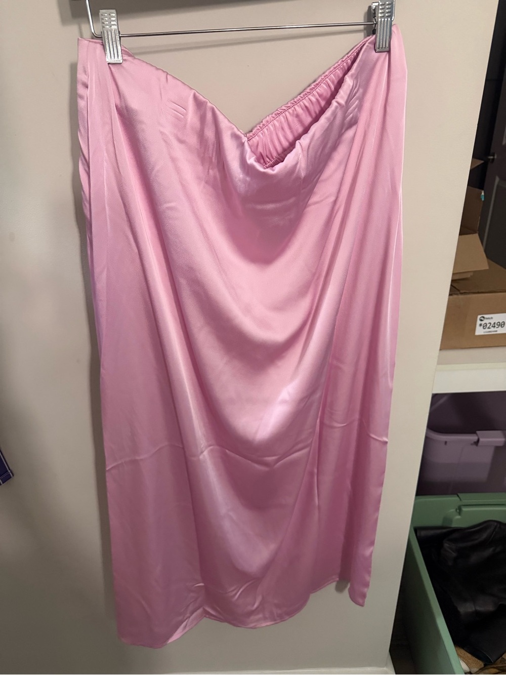 a new day Pink Satin Maxi Skirt